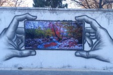 اجرای نقاشی دیواری در خیابان مولوی شهر صحنه