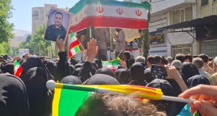 صحنه در سوگ ۲ شهید مظلوم تجاوزگری صهیونیست