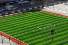 زمین چمن مصنوعی روستای کرکسار بخش دینور شهرستان صحنه افتتاح شد