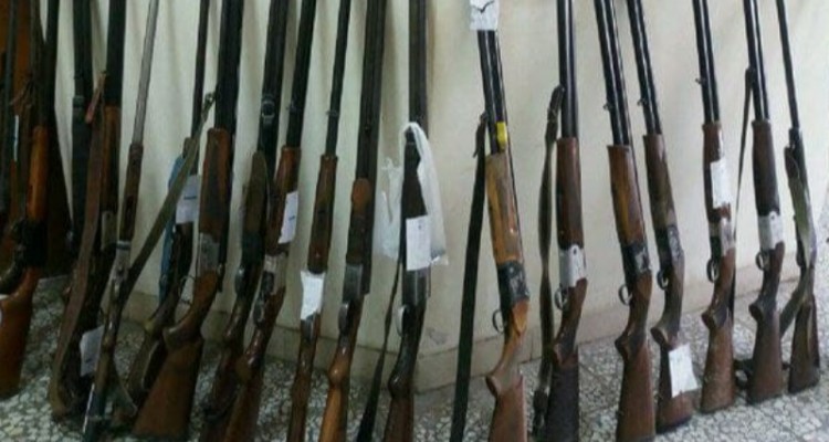 کشف ۱۶ قبضه سلاح شکاری غیر مجاز درشهرستان صحنه
