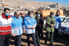 برگزاری مانور ایمنی و زلزله به مناسبت ۵ دیماه سالروز زلزله دلخراش بم در شهرستان صحنه