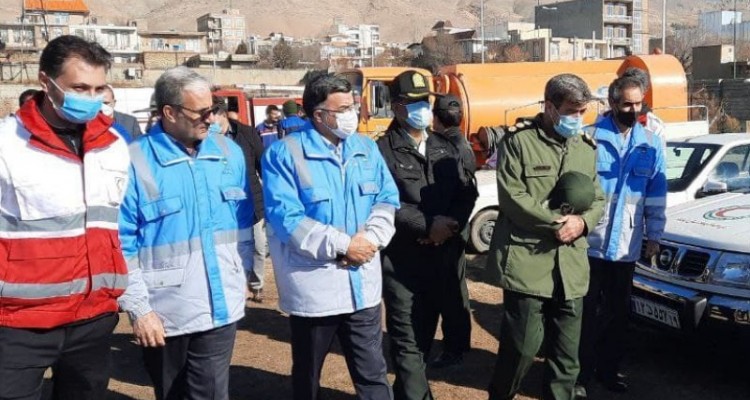 برگزاری مانور ایمنی و زلزله به مناسبت ۵ دیماه سالروز زلزله دلخراش بم در شهرستان صحنه