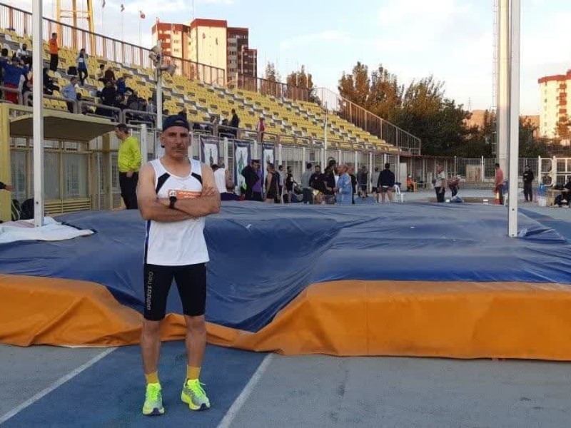 حضور ورزشکار صحنه ای در مسابقات دوومیدانی کشور