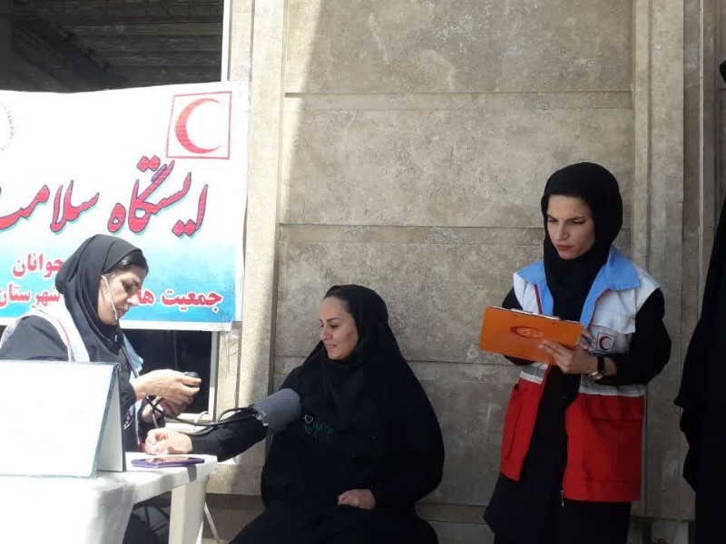بهره مندی روزانه  500 زائر از خدمات ایستگاه سلامت هلال احمر صحنه
