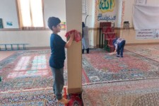 غباروبی و تنظیف مسجد علی ابن ابیطالب(ع) روستای جیحون آباد