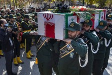 پیکر شهید نادر بیرامی در صحنه تشییع شد